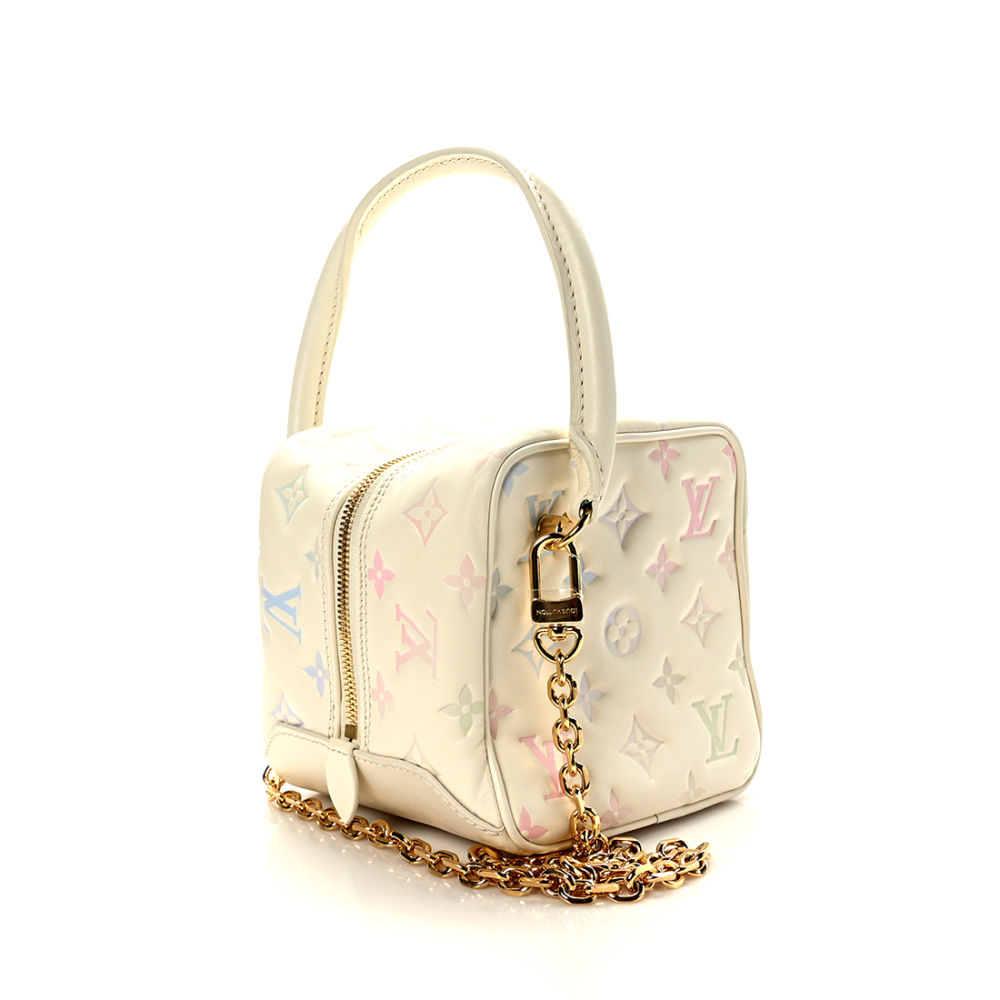 Louis Vuitton White Square Handbag-thumb-1