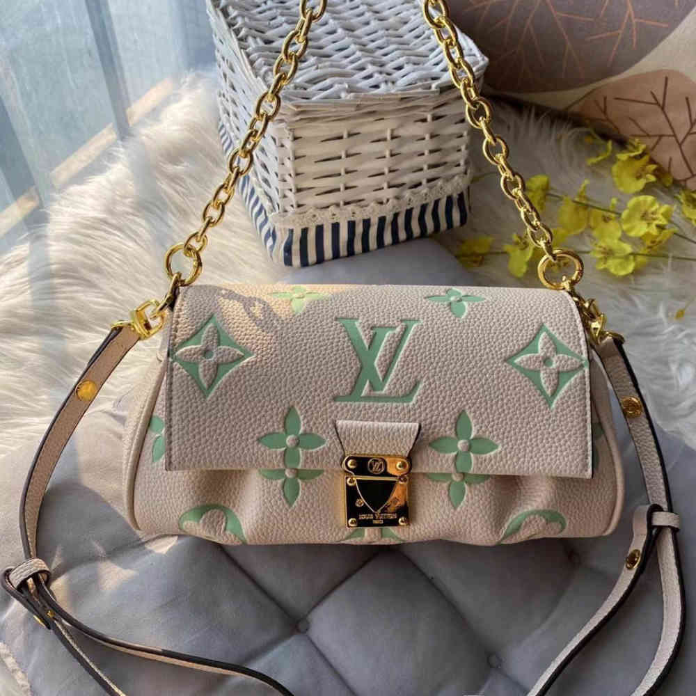 Green Louis Vuitton Favorite Pink Empreinte Bicolor Sling Bag