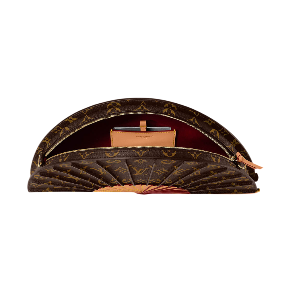 Louis Vuitton Brown Fan Handbag-3
