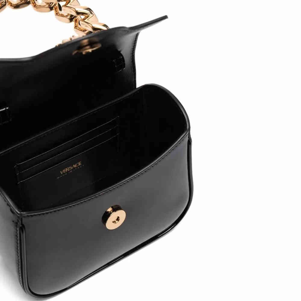 Versace Small La Medusa Black Handbag-3