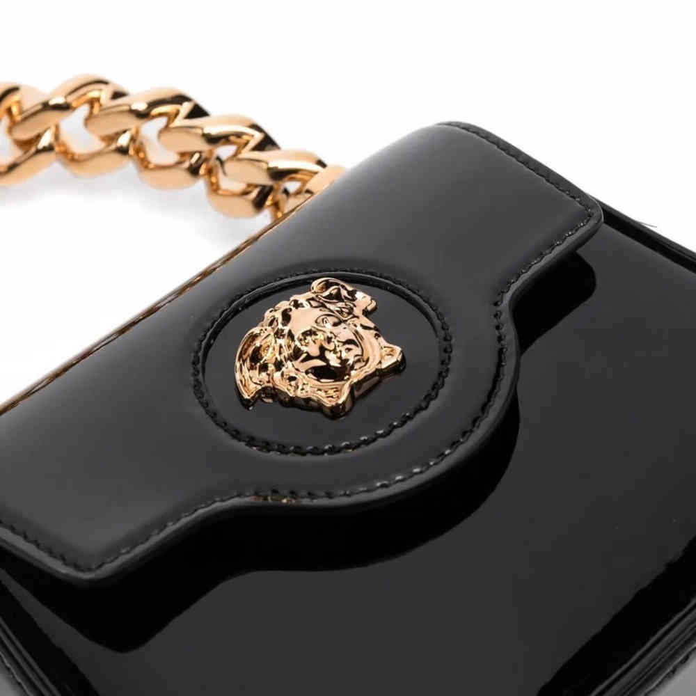 Versace Small La Medusa Black Handbag-2
