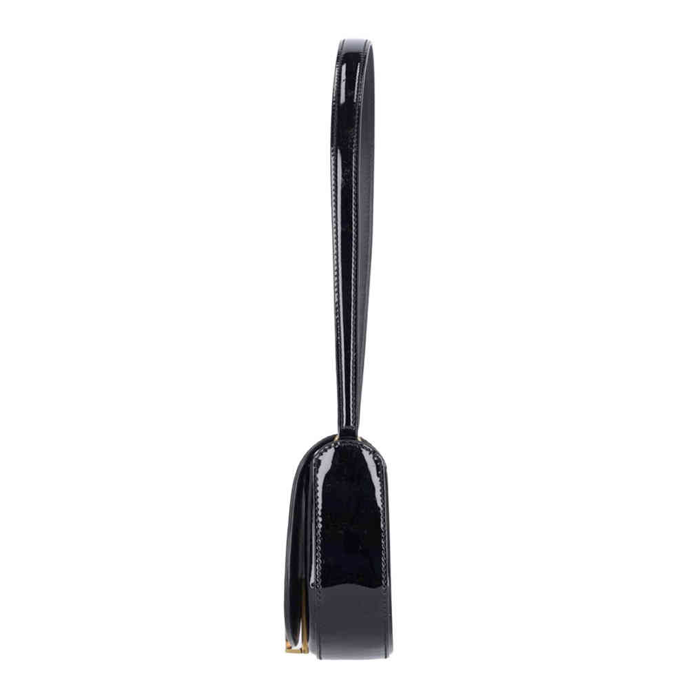YSL Voltaire Patent Leather Black Shoulder Bag-3