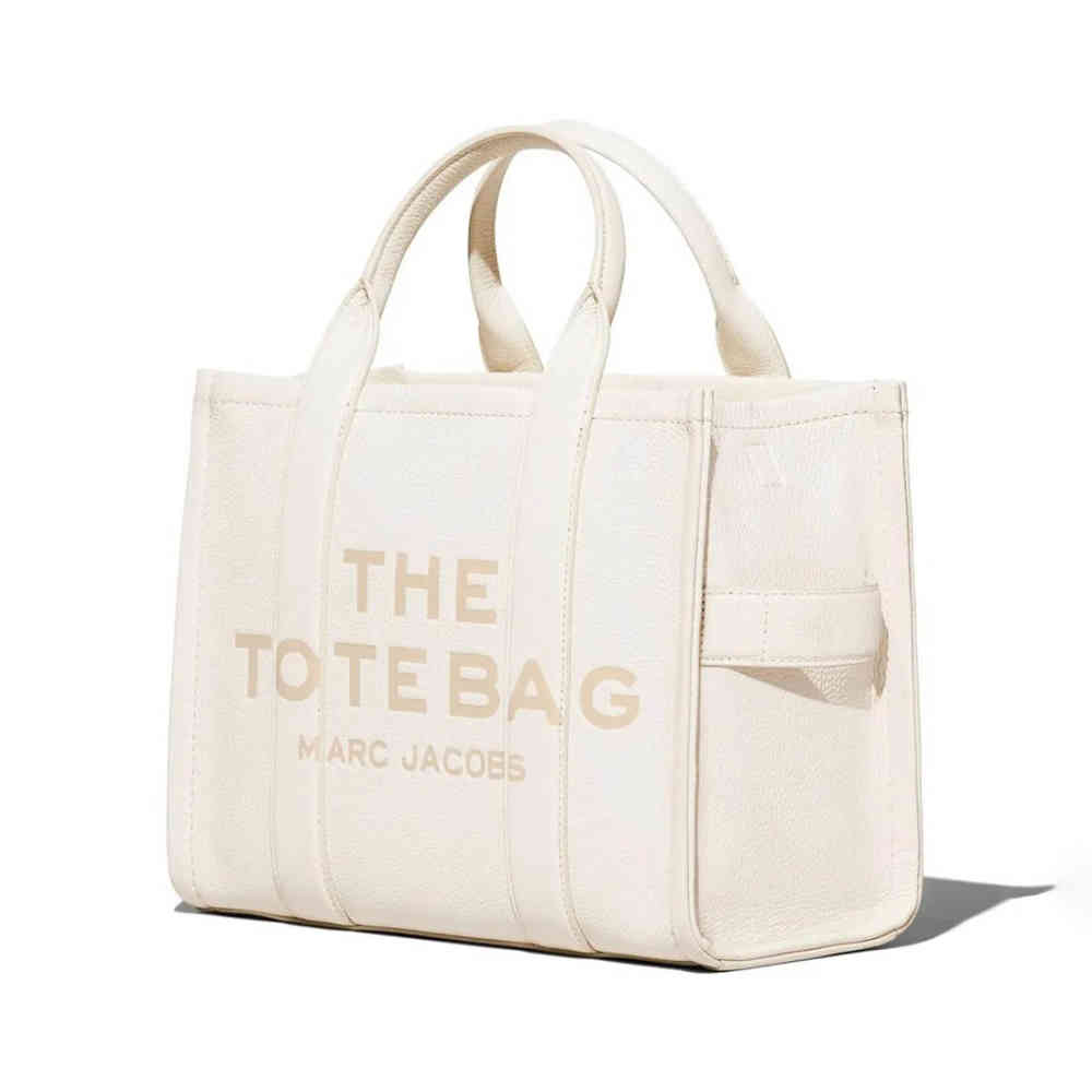 Marc Jacobs Canvas White Leather Tote Bag-1