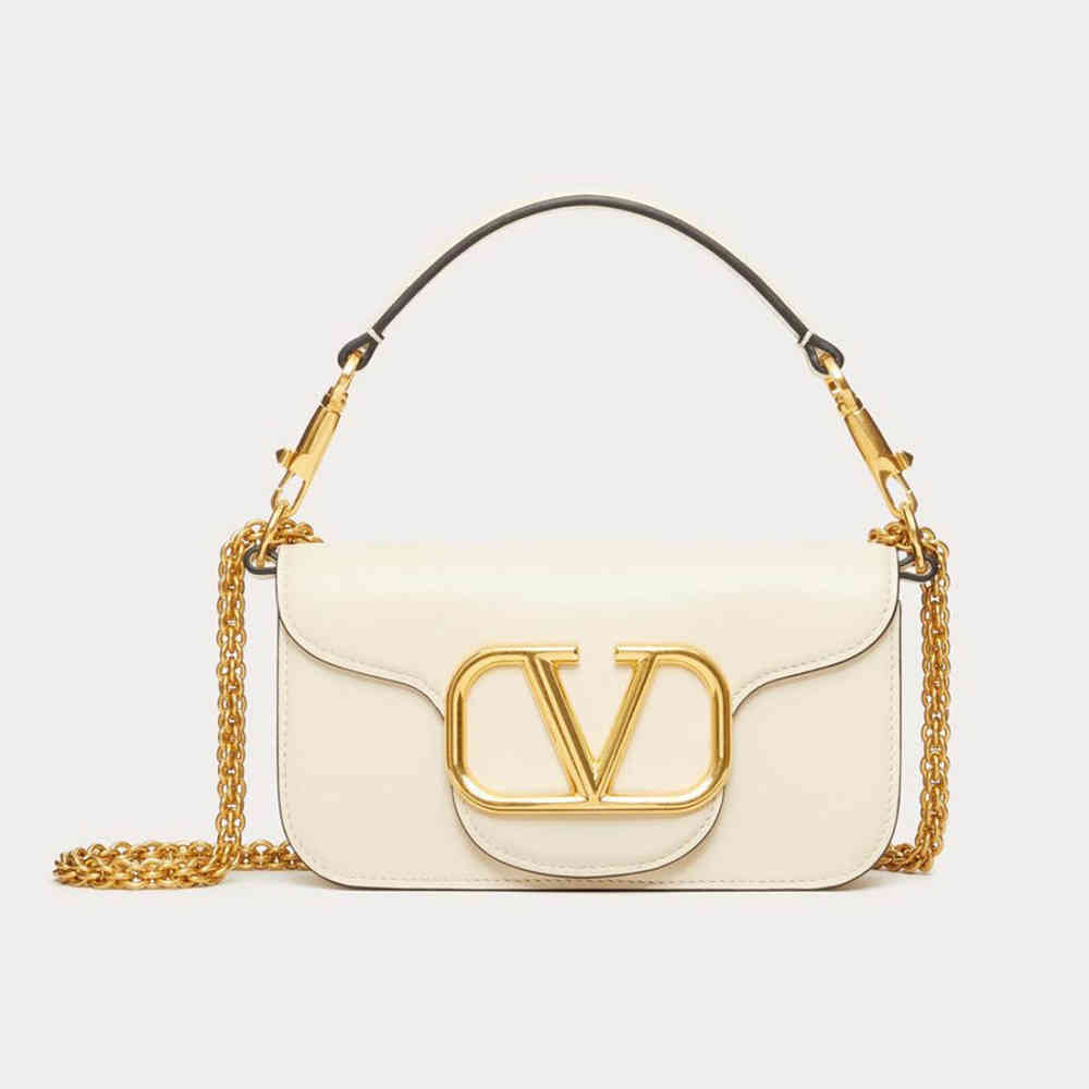 White Valentino Garavani Green Small Shoulder Bag