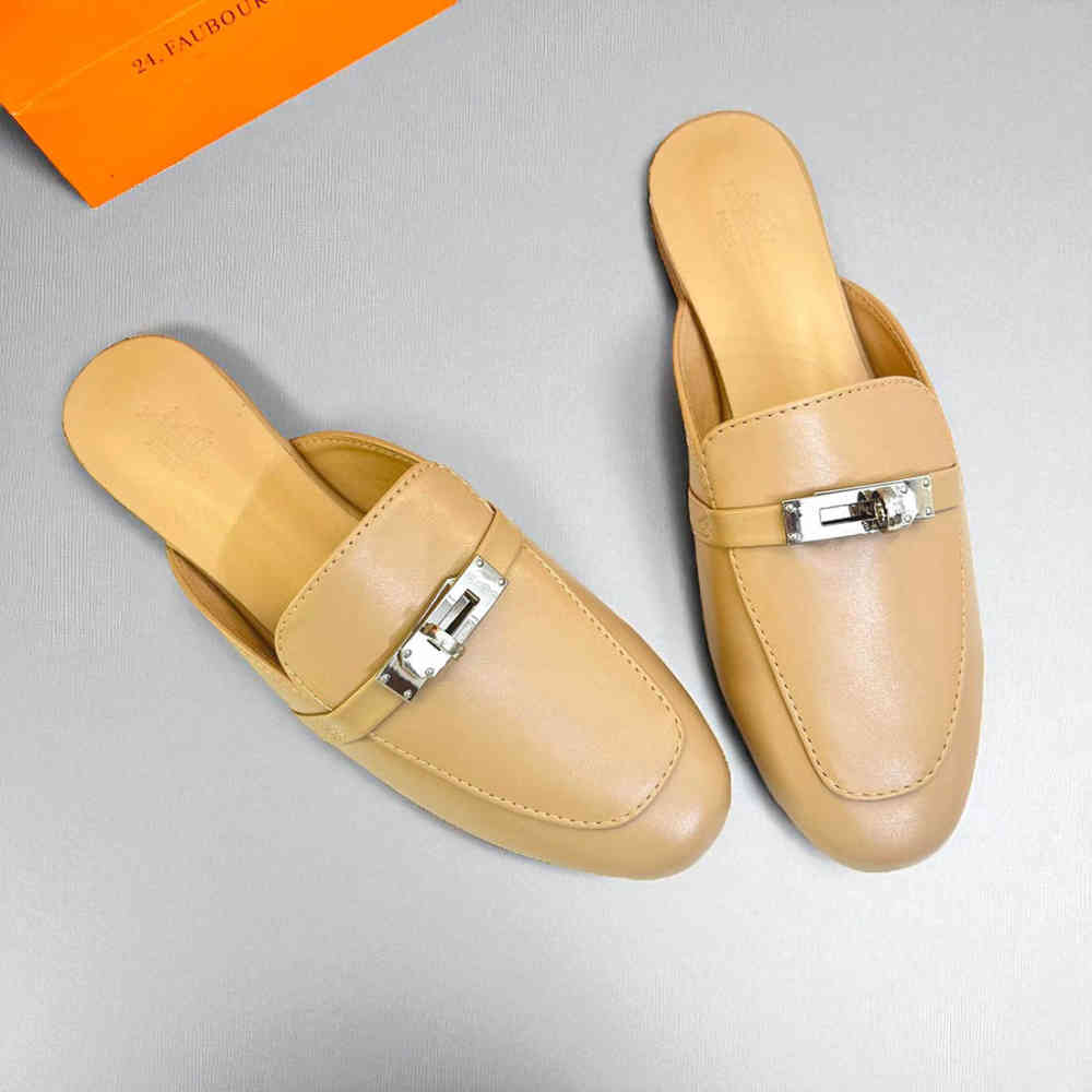 Yellow Hermès Oz Black Sandal