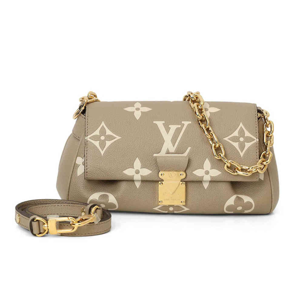 Beige Louis Vuitton Favorite Pink Empreinte Bicolor Sling Bag