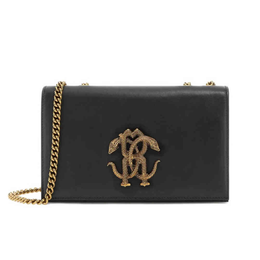 Black Roberto Cavalli Brown Clutch Bag