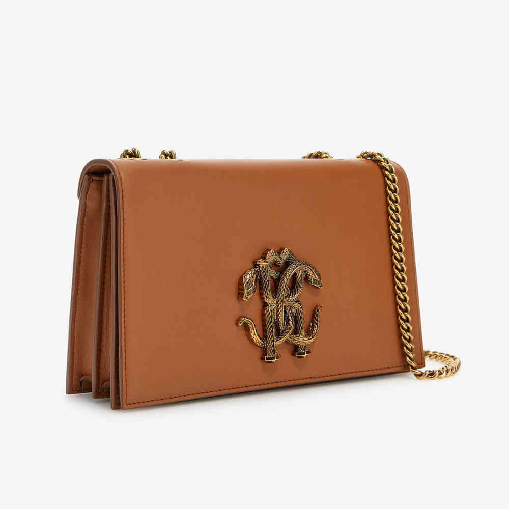 Roberto Cavalli Brown Clutch Bag-thumb-2