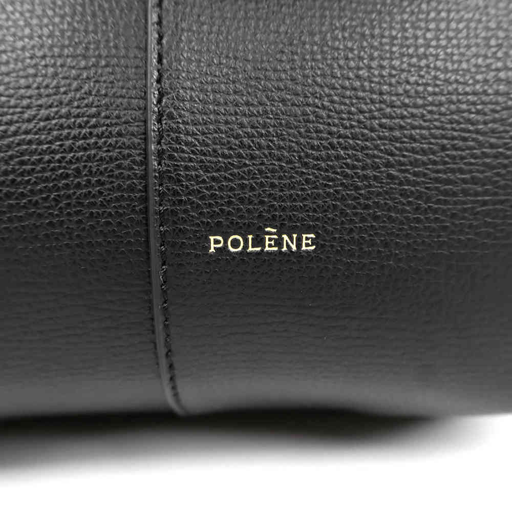 Polene Grained Black Leather Tote Bag-4