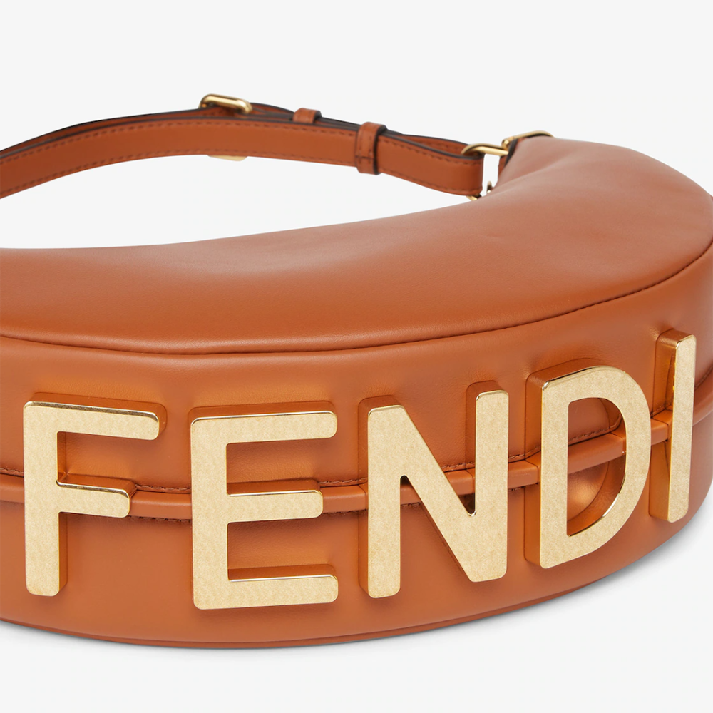 Fendi Fendigraphy Brown leather Shoulder bag-thumb-4