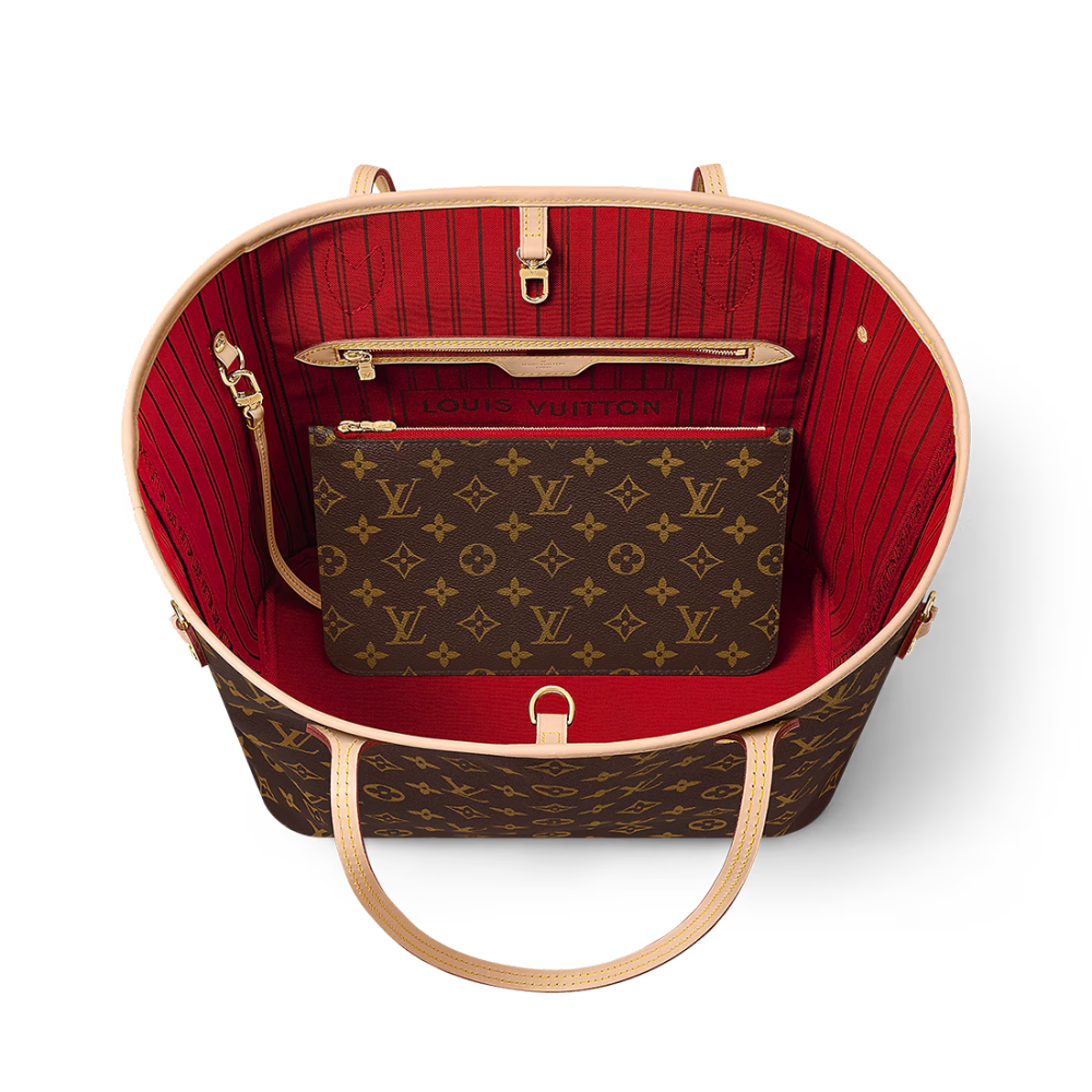 Louis Vuitton Neverfull Brown Tote Bag-thumb-3