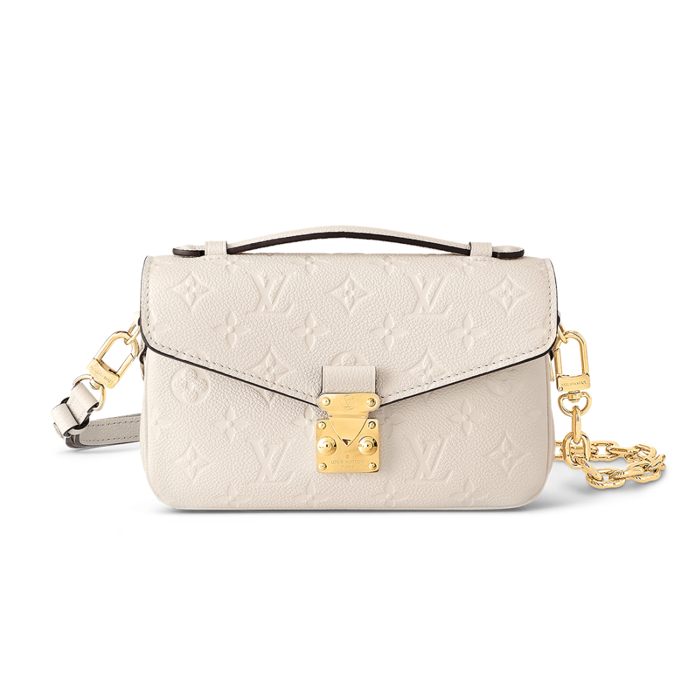 White Louis Vuitton Metis Pochette Black East West Three Way Sling Bag