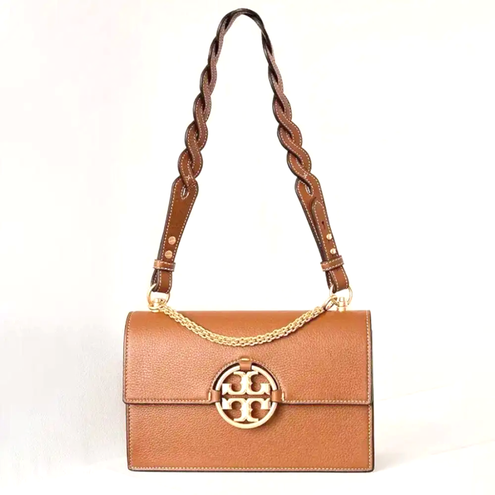 Brown Tory Burch Miller Small Black Shoulder Bag