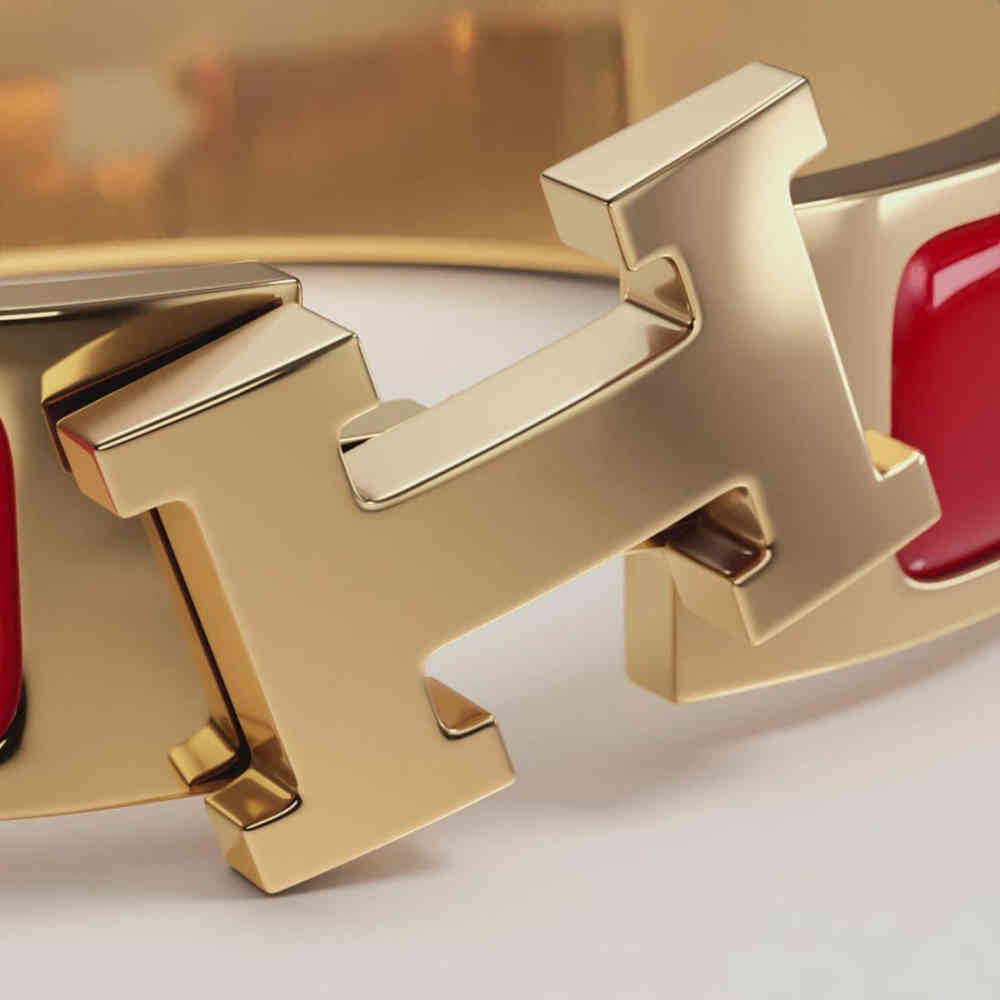 Hermes Red Clic H Bracelet-thumb-2