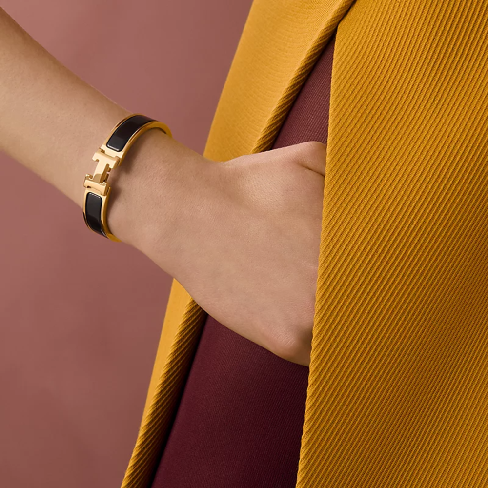 Hermes Black Clic H Bracelet-3