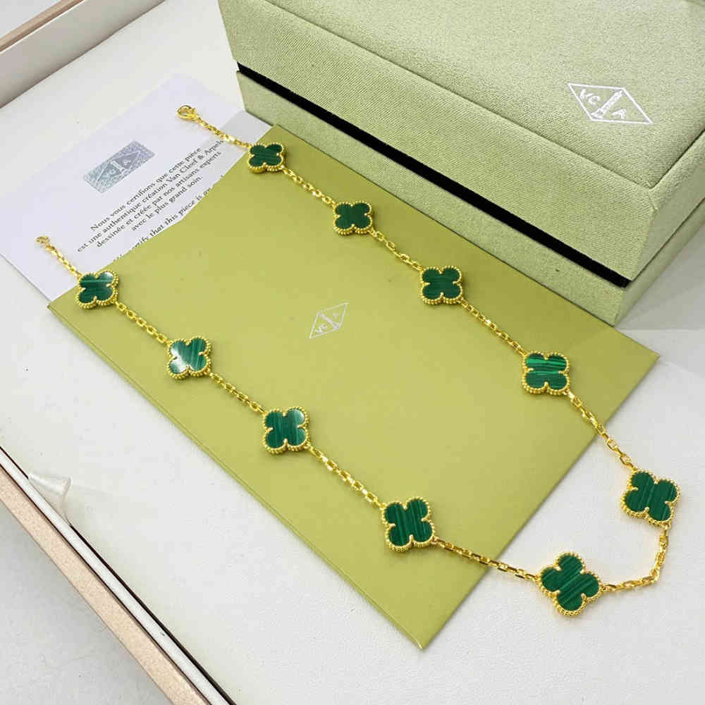 Green Van Cleef Alhambra Red Necklace