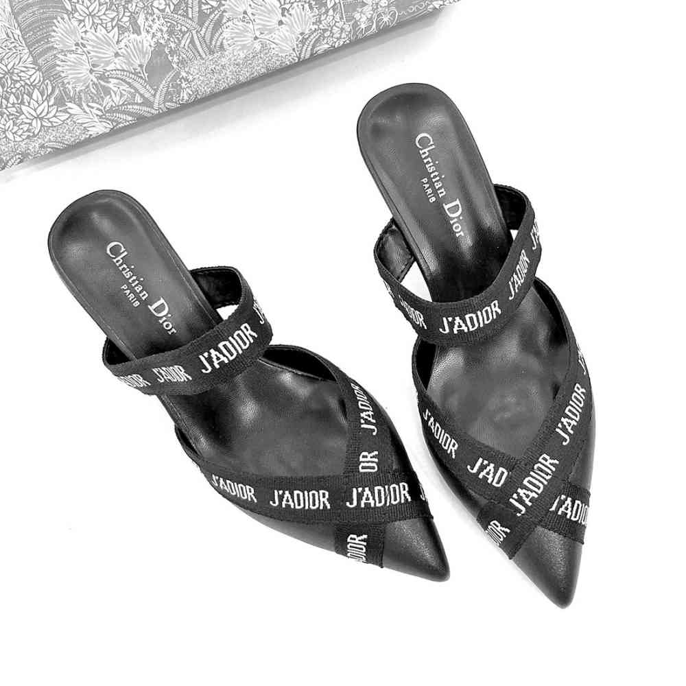 Christian Dior Black Premium Quality Heels Sandals-thumb-0