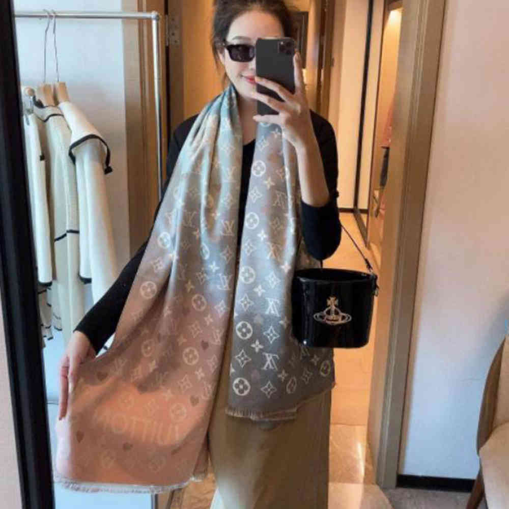 Louis Vuitton Designer Pink Ombre Stole-3