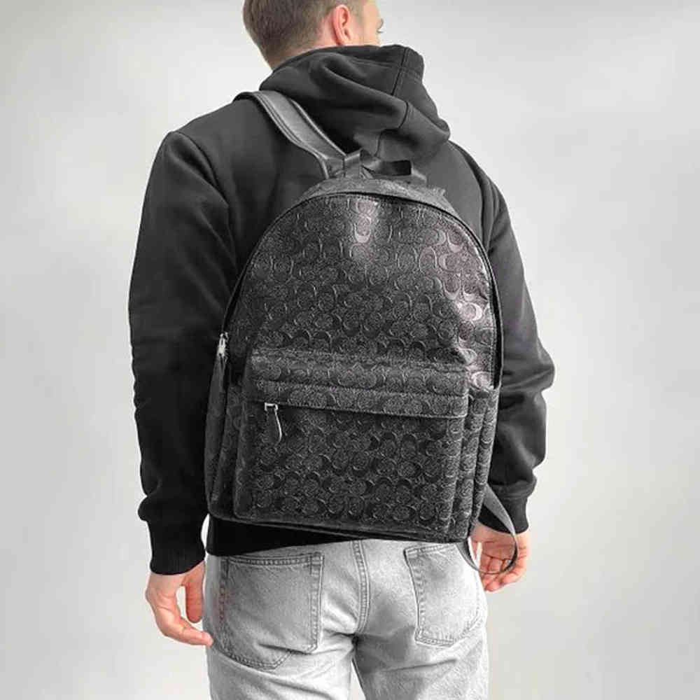 Coach Charter Backpack in Signature Leather-thumb-2