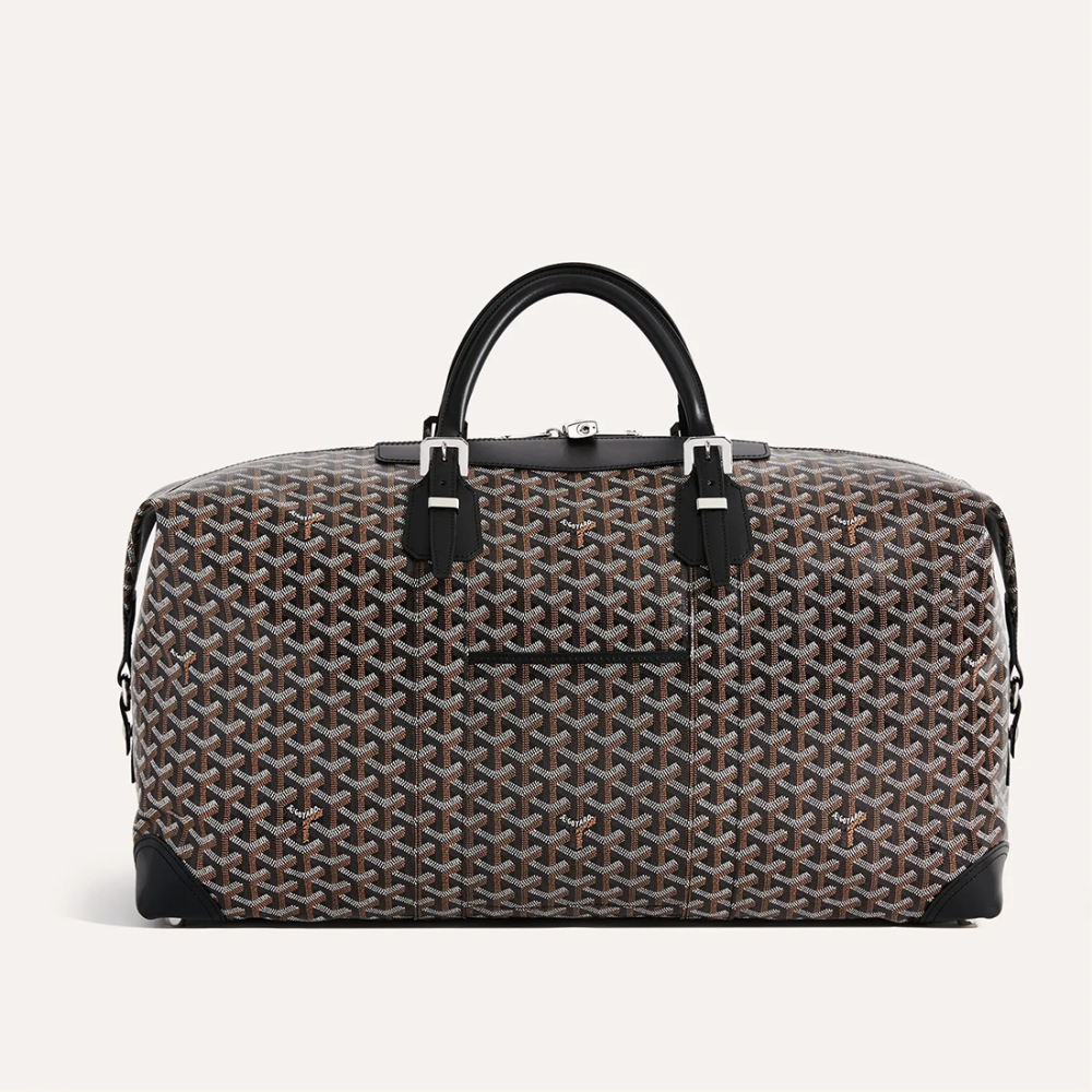 Black Goyard Bowling 55 Brown Duffle Bag
