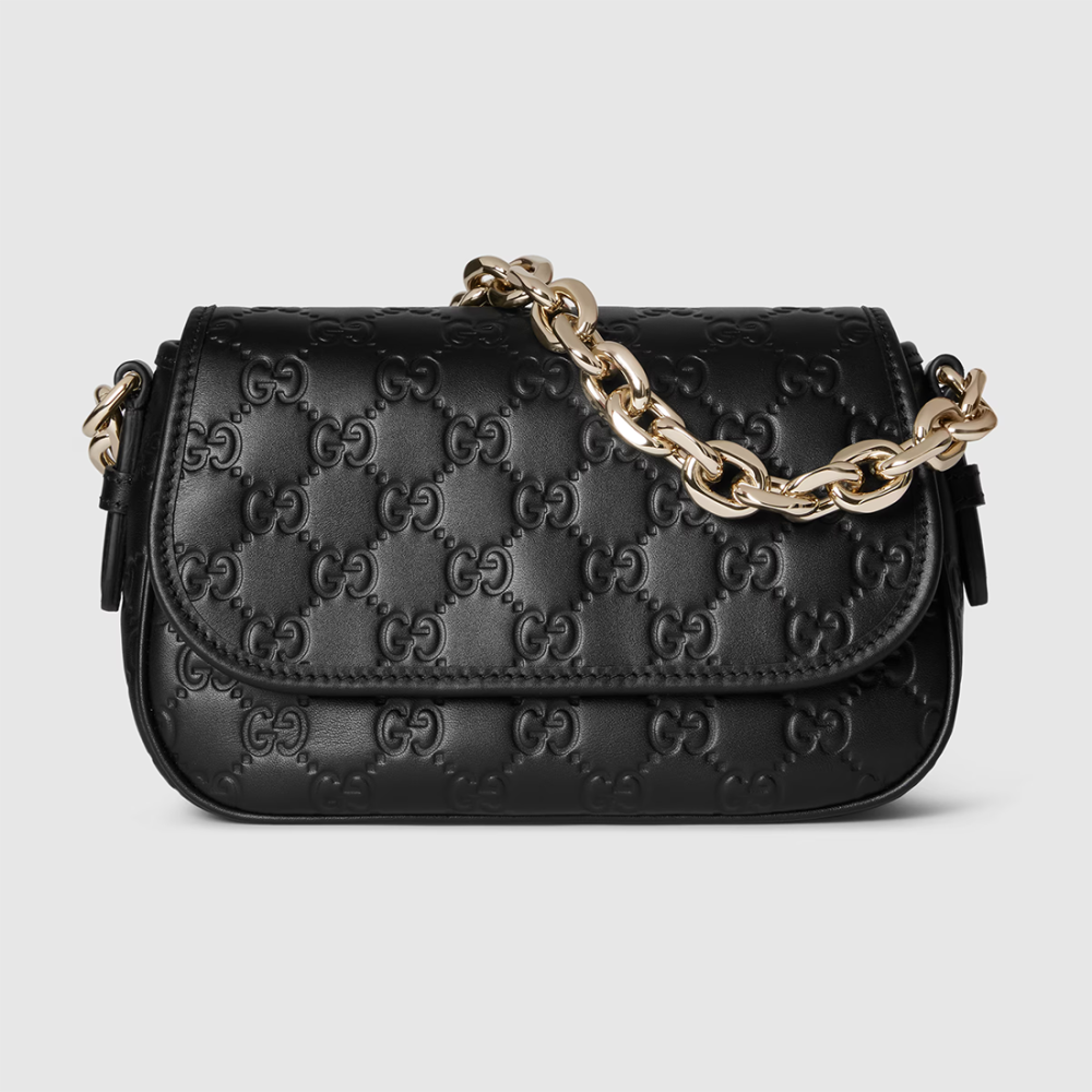Gucci Emblem Black Sling Bag-thumb-0
