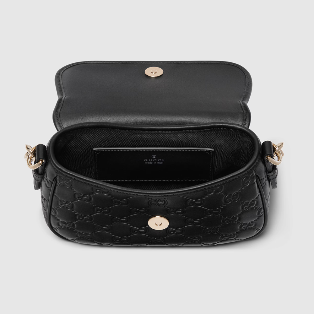 Gucci Emblem Black Sling Bag-thumb-4