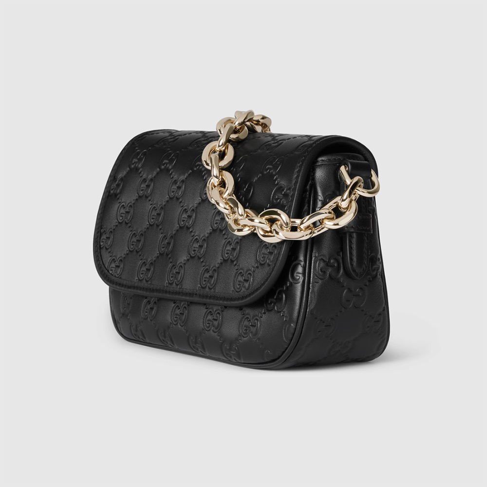 Gucci Emblem Black Sling Bag-thumb-2