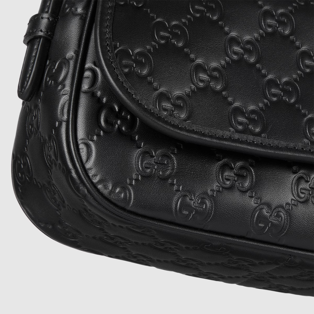 Gucci Emblem Black Sling Bag-thumb-6