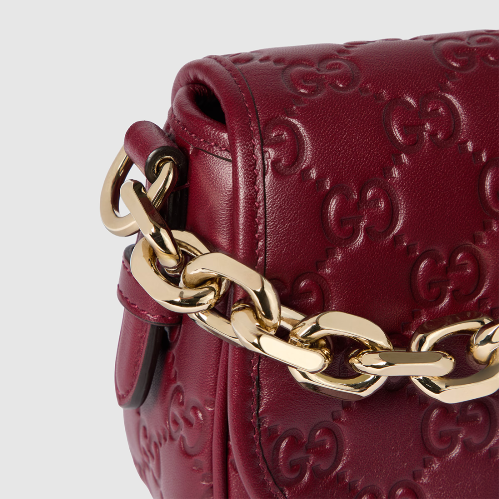Gucci Emblem Wine Sling Bag-thumb-6