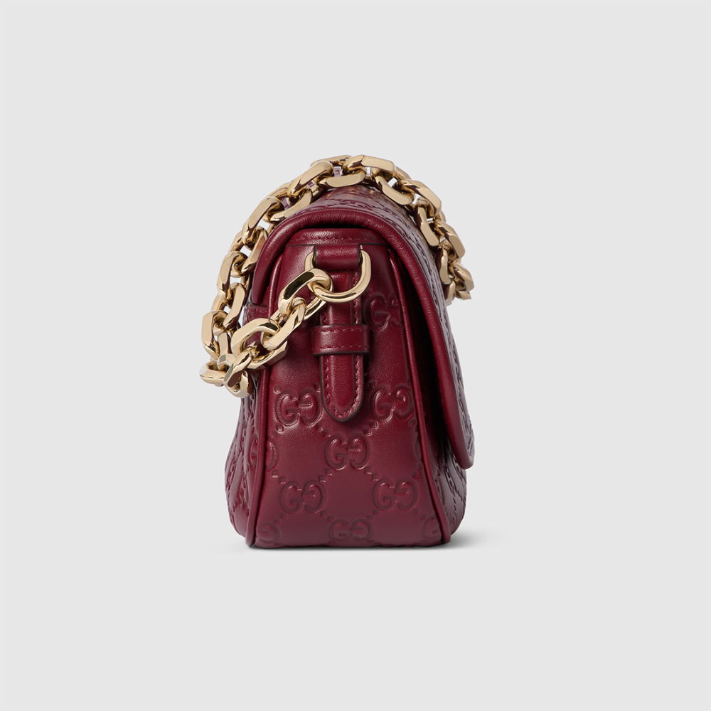 Gucci Emblem Wine Sling Bag-thumb-4