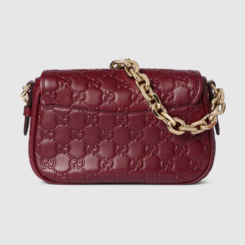Gucci Emblem Wine Sling Bag-thumb-1