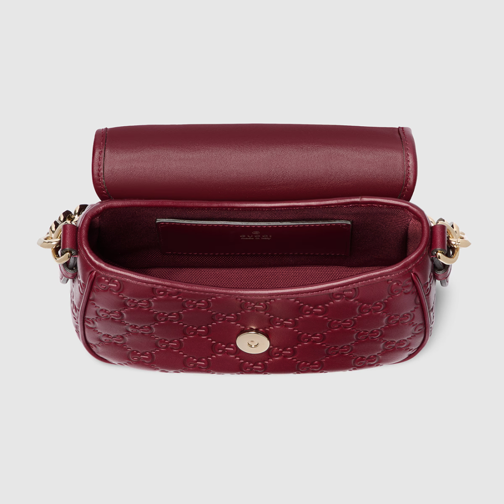 Gucci Emblem Wine Sling Bag-thumb-5