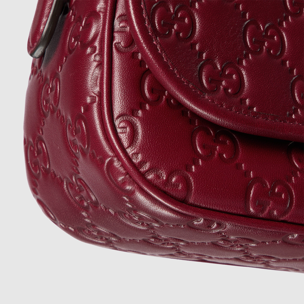Gucci Emblem Wine Sling Bag-thumb-7