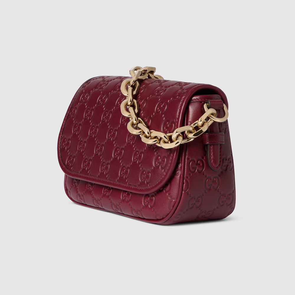 Gucci Emblem Wine Sling Bag-thumb-2