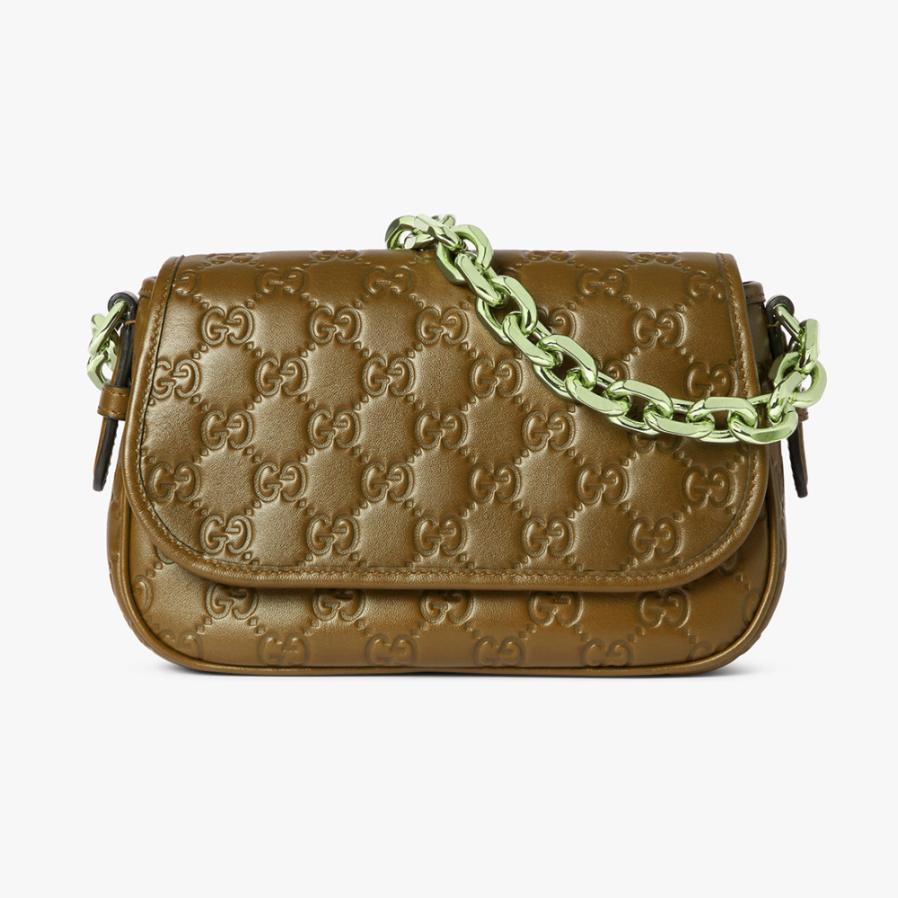 Brown Gucci Emblem Wine Sling Bag