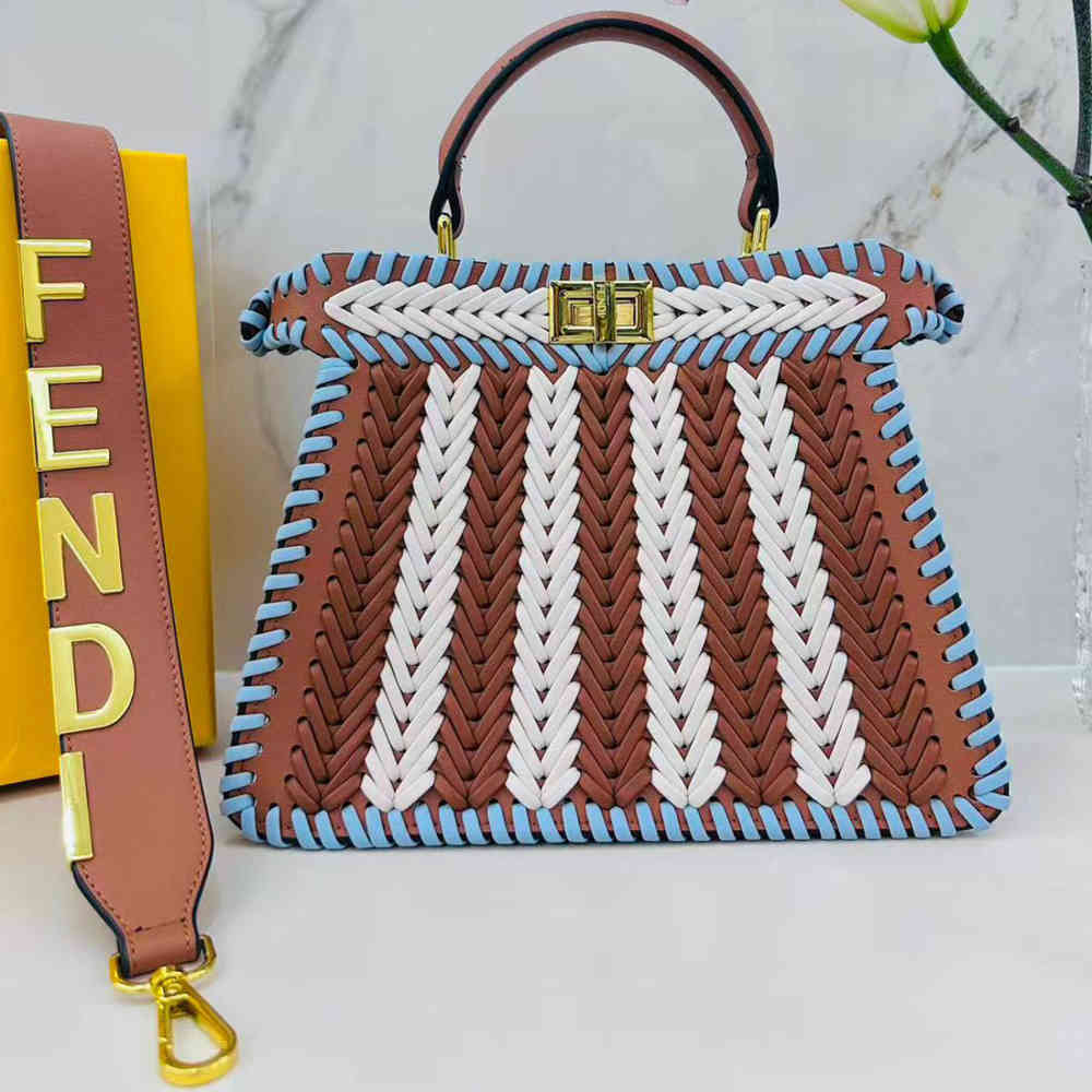 Fendi Peekaboo ISeeU Multicolor Leather Handbag-thumb-0