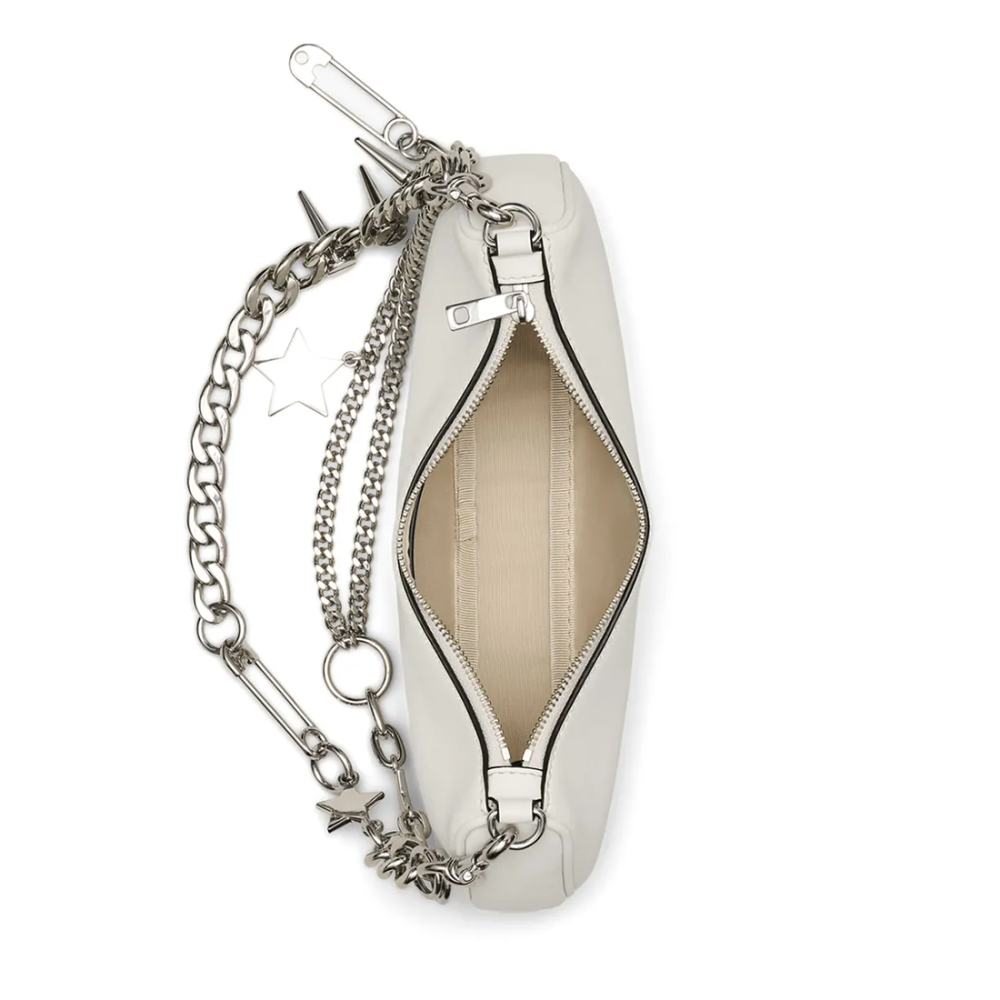 Marc Jacobs The Star Charm Leather White Shoulder Bag-3