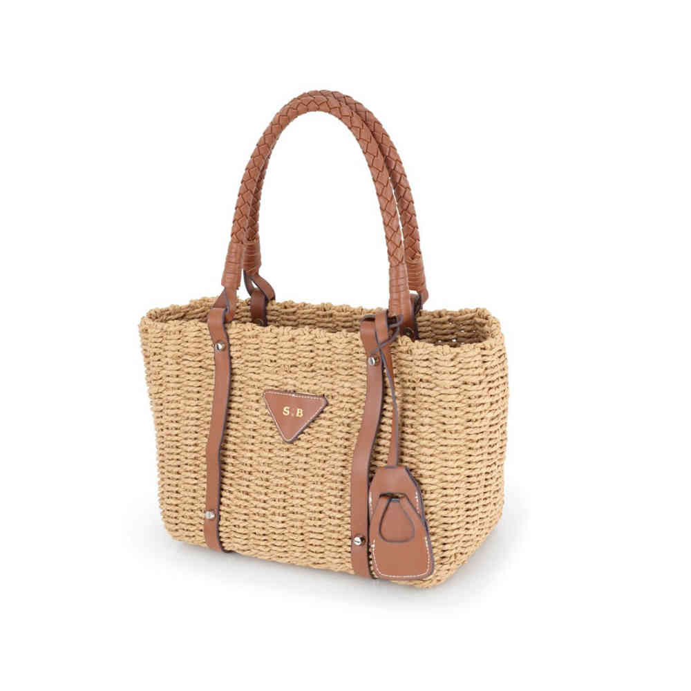 Prada Jute Basket Tote Bag-2