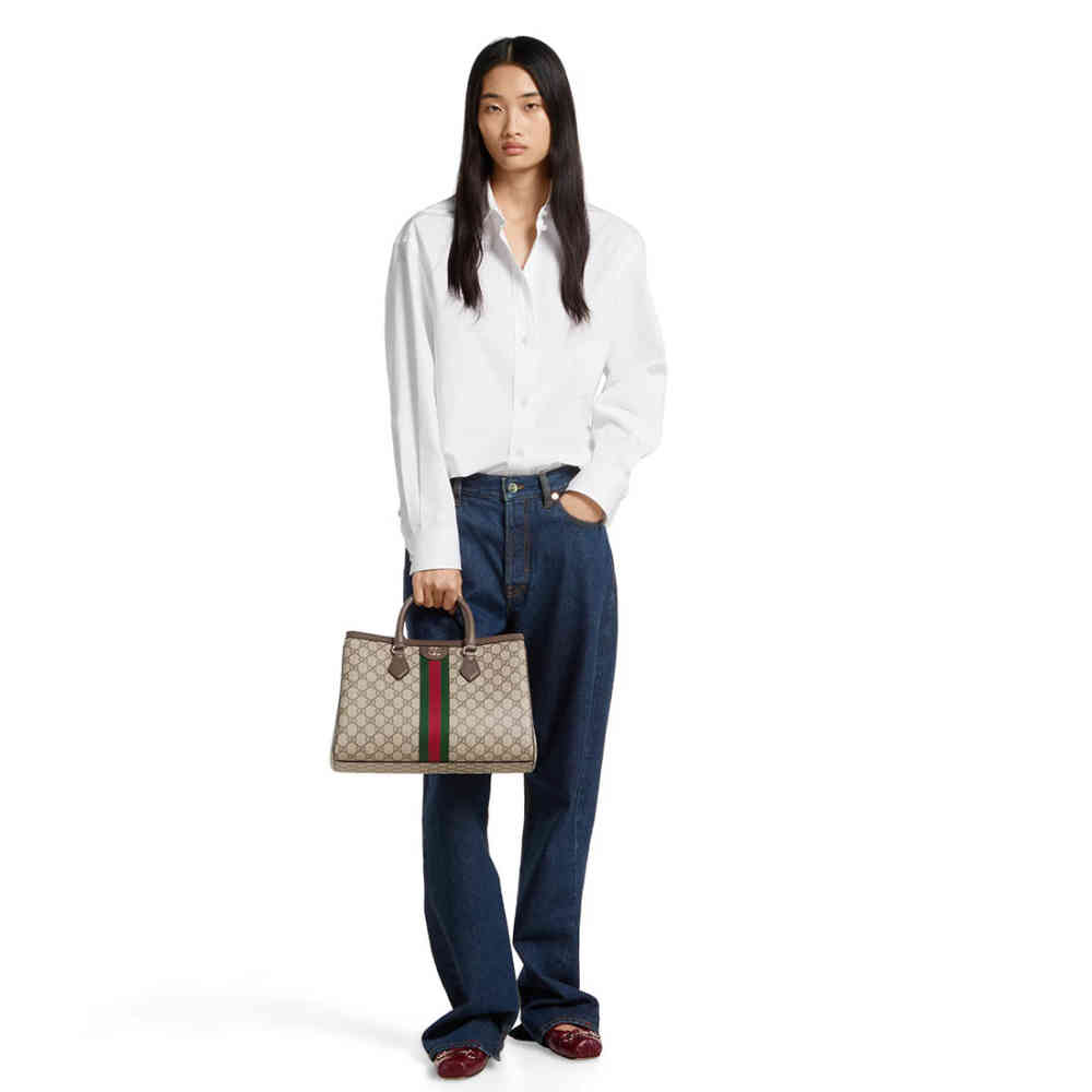 Gucci Ophidia Beige Tote Bag-thumb-5