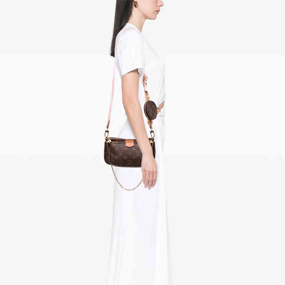 Louis Vuitton Multi Pochette Brown Crossbody Bag-4