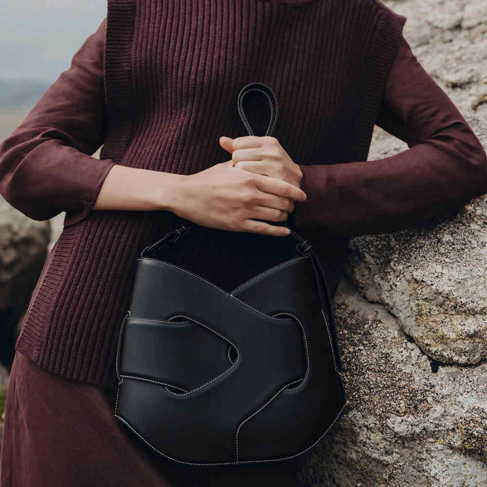 Polene Nodde Black Bucket Bag-1