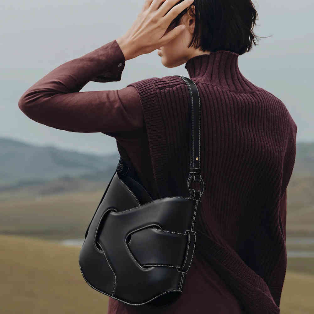 Polene Nodde Black Bucket Bag-2