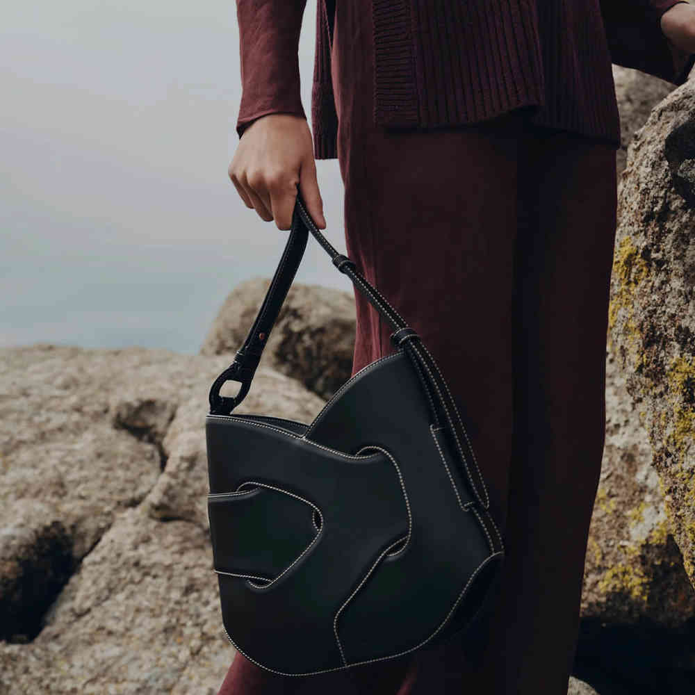 Polene Nodde Black Bucket Bag-3