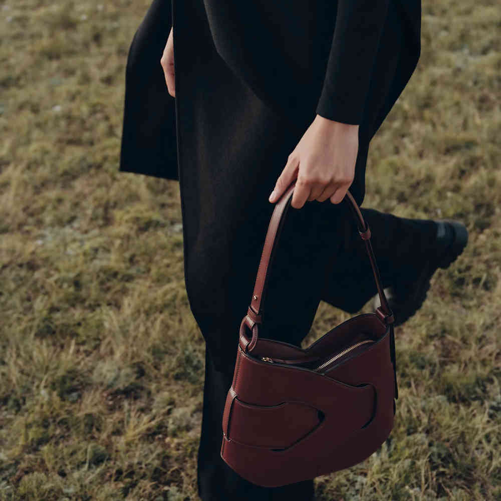Polene Nodde Wine Bucket Bag-1