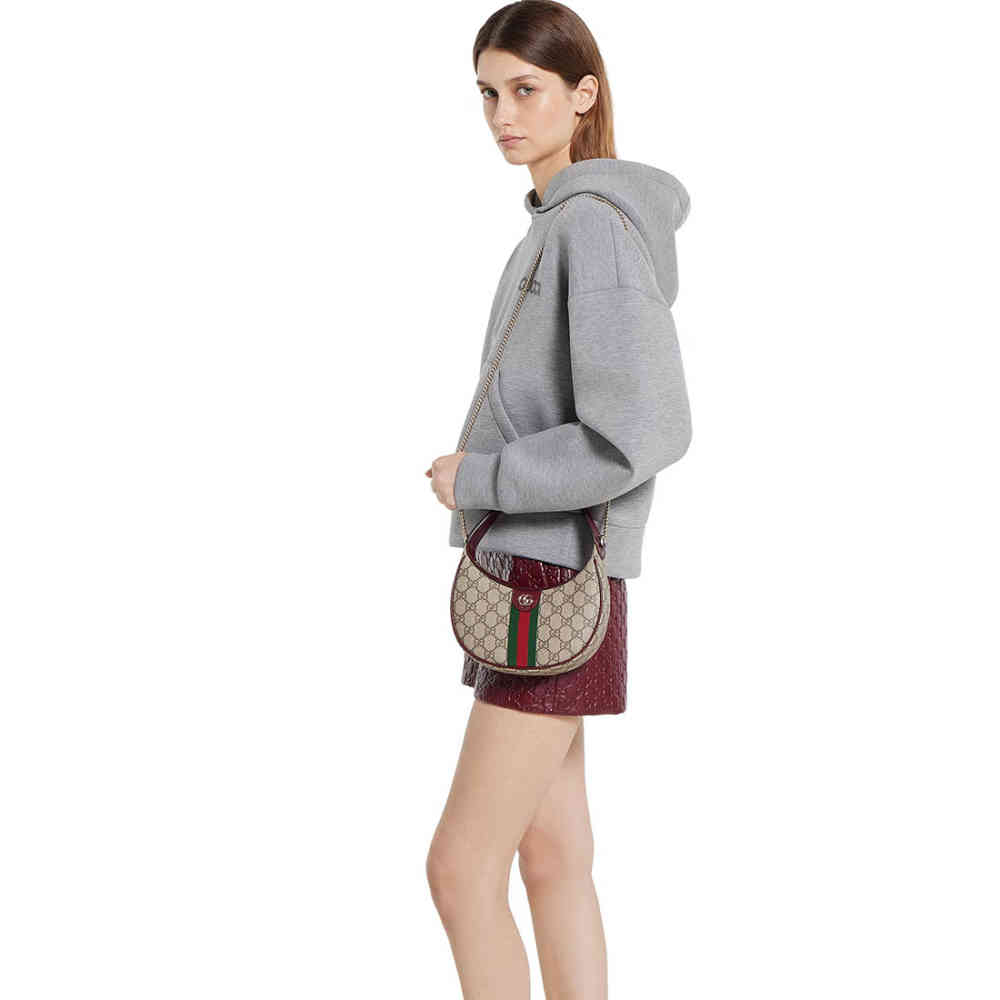 Gucci GG Ophidia Small Wine HandBag-thumb-9