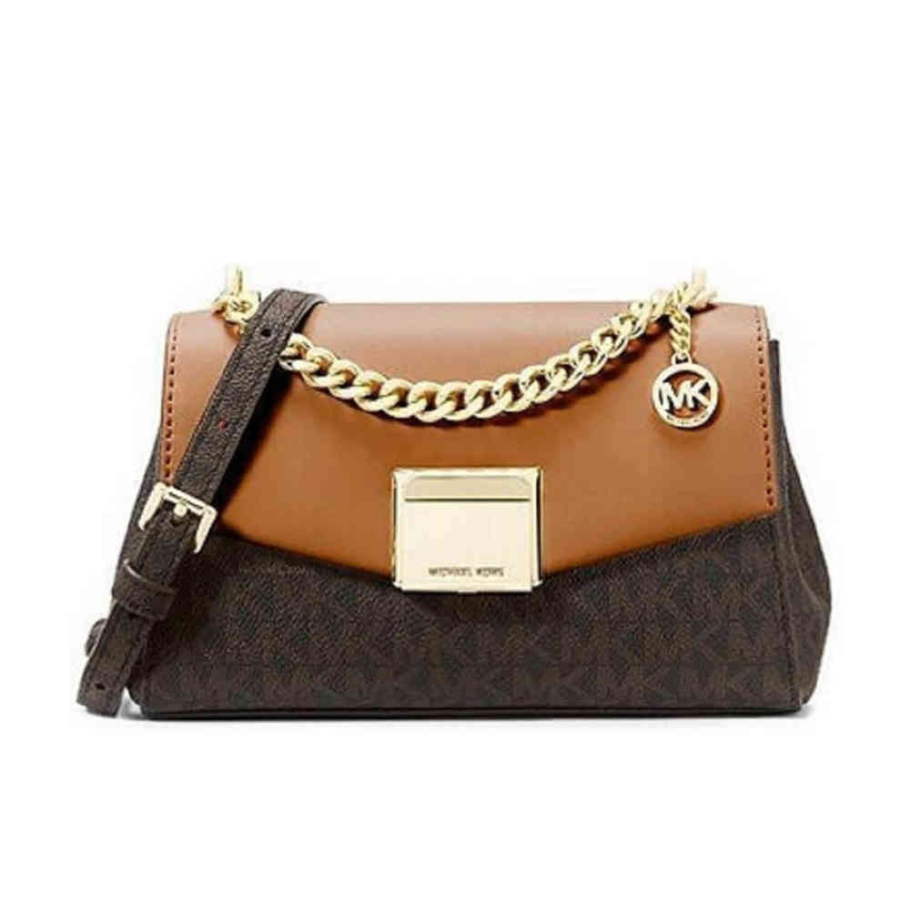 Brown Michael Kors Lita Pink Medium Sling Bag