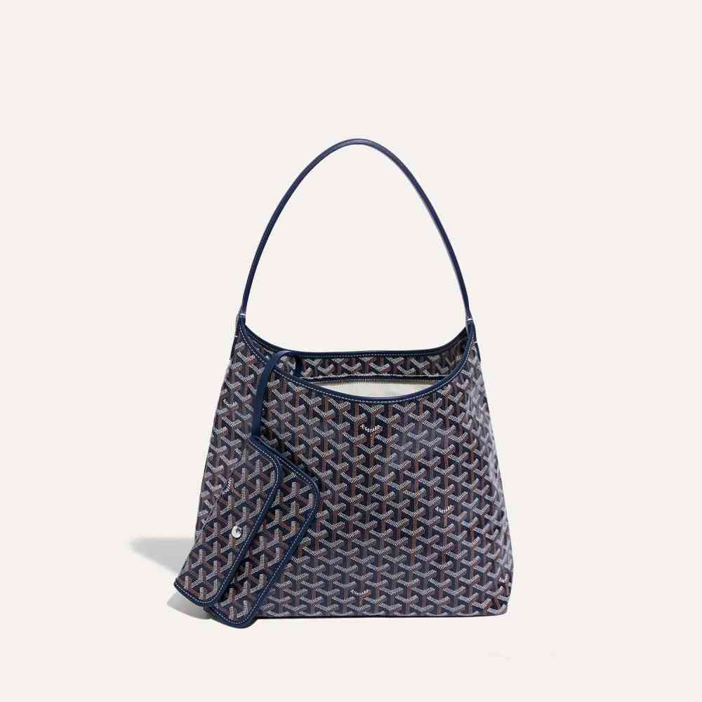 Blue Goyard Boheme White Tote Bag