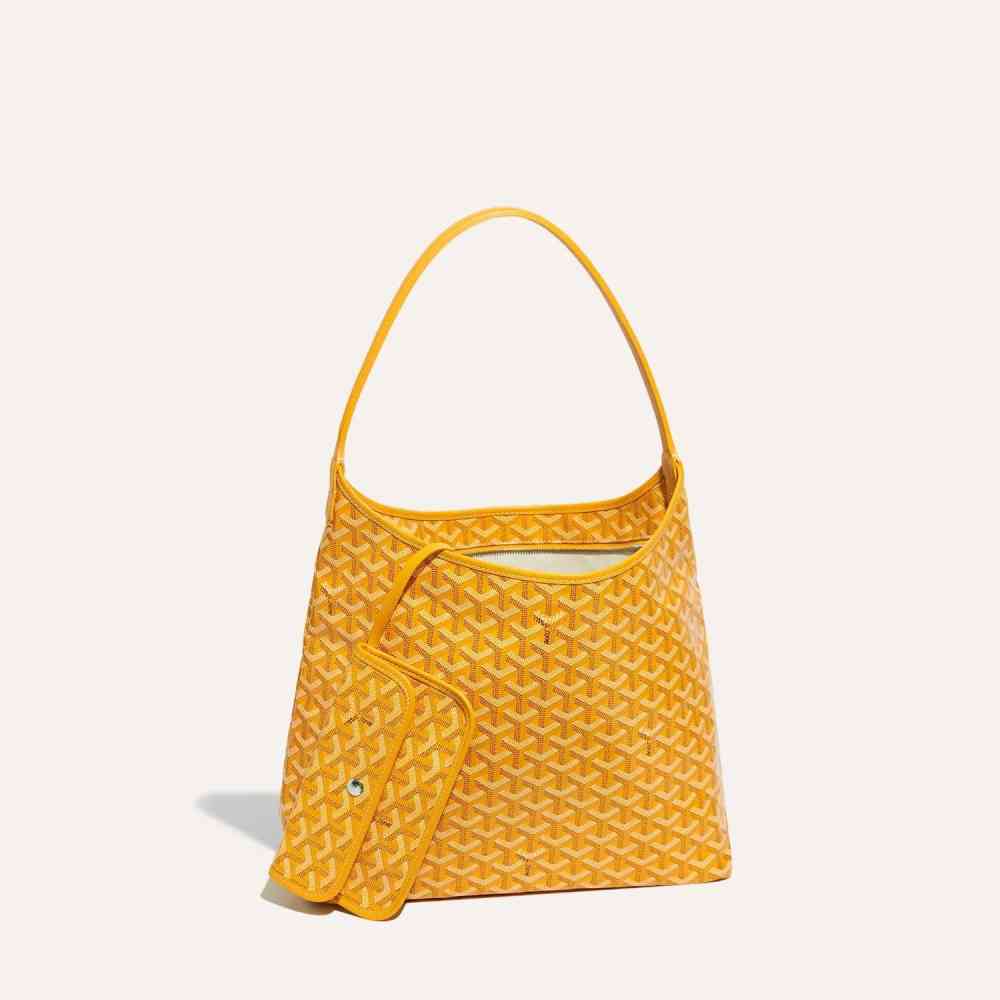 Yellow Goyard Boheme Black Tote Bag