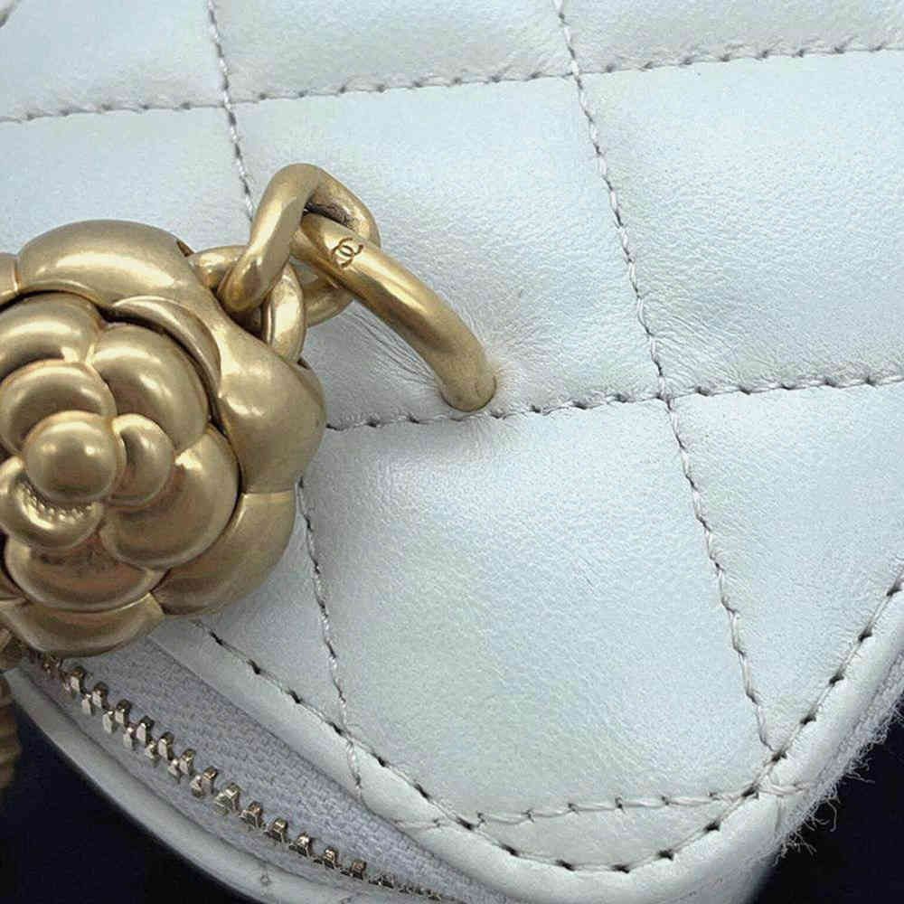 Chanel Vanity White Handbag-thumb-4