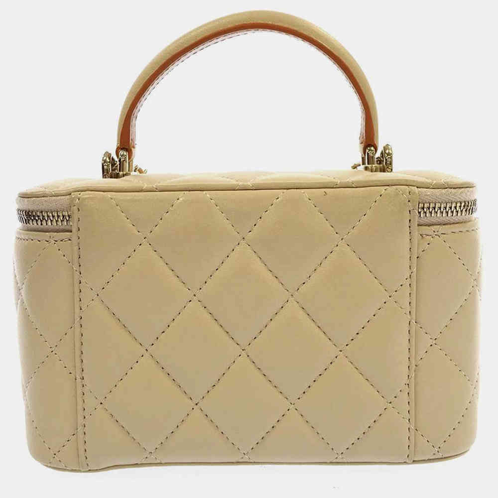 Chanel Vanity Beige Sling Handbag-2